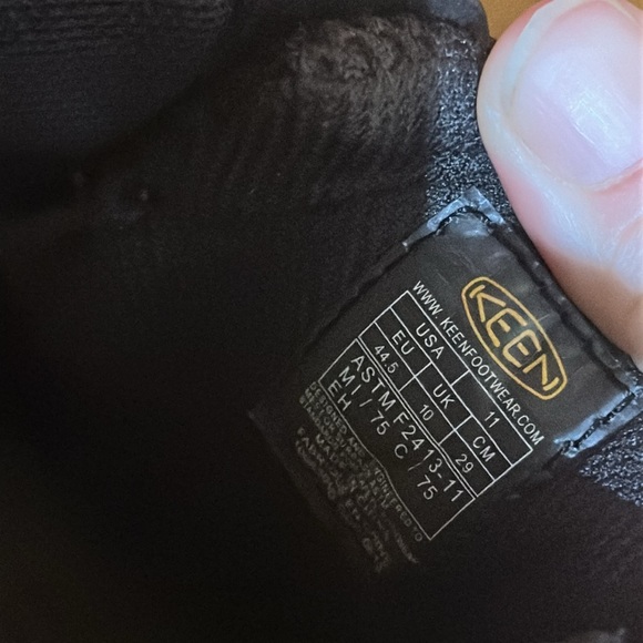 Keen Steel Toe Black Leather Work Shoes ASTM F2413-11 - Picture 7 of 7